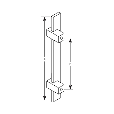 Ozone - Glass Door Handles - OGH-551-ED40x10x400 SSS-500128