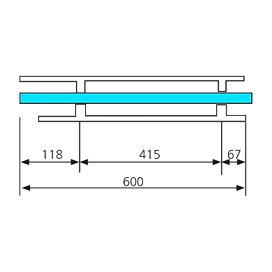 Ozone - Handles with Locks - OGHL-55-H-SH-SSS-25x600-500131