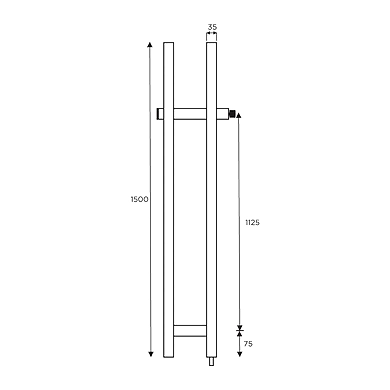 Ozone - Handles with Locks - OGHL-55-35x1500 SSS-500133