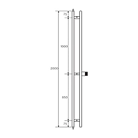 Ozone - Handles with Locks - OGHL-55-2P-SSS-35x2000