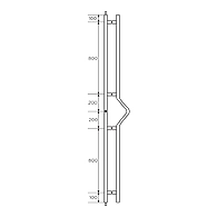 Ozone - Handles with Locks - OGHL-55-2P-A-SSS-25x2200