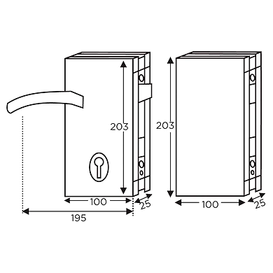 Ozone - Glass Door Locks - OSSPL-ML-111-G-SSS-500139