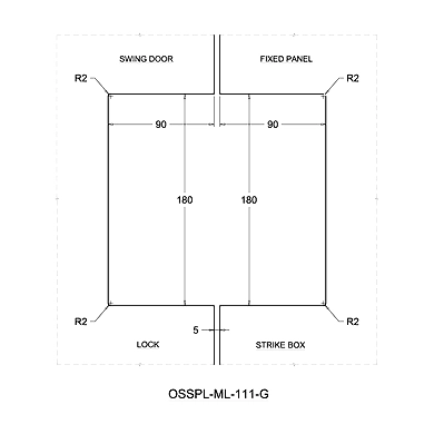 Ozone - Glass Door Locks - OSSPL-ML-111-G-SSS-1