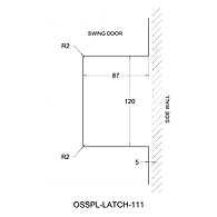 Ozone - Glass Door Locks - OSSPL-LATCH-111-SSS