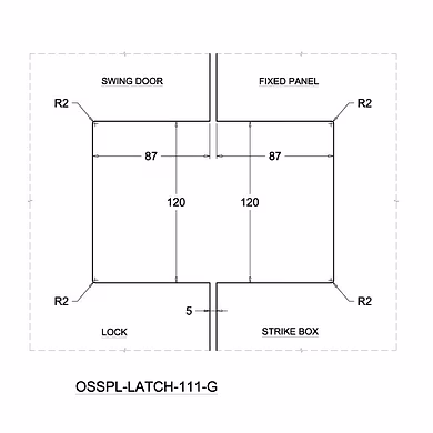 Ozone - Glass Door Locks - OSSPL-LATCH-111-G-SSS-1