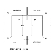 Ozone - Glass Door Locks - OSSPL-LATCH-111-G-SSS