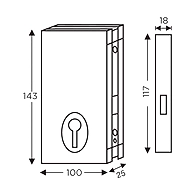 Ozone - Glass Door Locks - OSSPL-DL-111-SSS