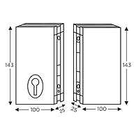 Ozone - Glass Door Locks - OSSPL-DL-111-G-SSS