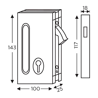 Ozone - Glass Door Locks - OSSPL-SDL-111-SSS-500144