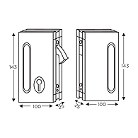 Ozone - Glass Door Locks - OSSPL-SDL-111-G-SSS