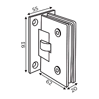 Ozone - Partition Hinges - OGC-DH-SC-1-SSS