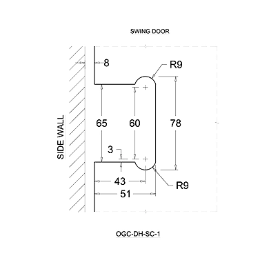 Ozone - Partition Hinges - OGC-DH-SC-1-SSS-1