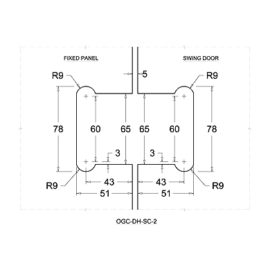 Ozone - Partition Hinges - OGC-DH-SC-2-SSS-1