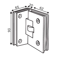 Ozone - Partition Hinges - OGC-DH-SC-4-SSS