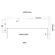 Ozone - Glass Door Rails - ODR-1-1 mtrs length