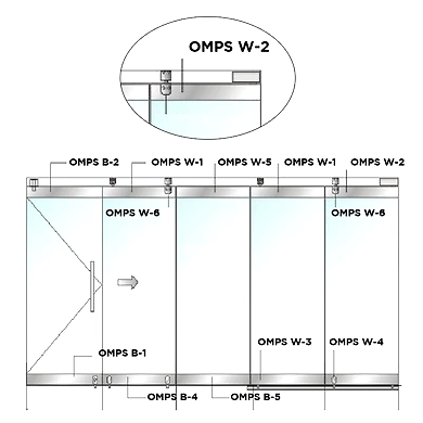 P010 - Bottom Glass Door Patch Fitting to suit Floor Springs-500292