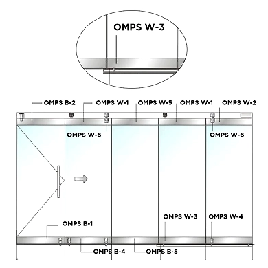 P020 - Top Glass Door Patch Fitting to suit 15mm pivot-500293