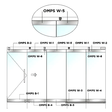 P030 - Top Glass Door Patch Fitting with 15mm pivot-500295