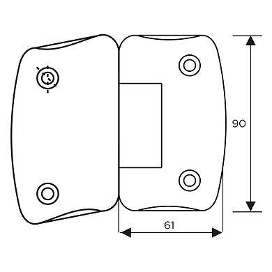 Laminated steel padlock with cover and steel shackle-Y221/52/125-500344