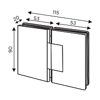 Ozone - Hinges & Connectors-Edge Series - OSSH-22-ED-PSS