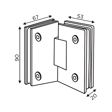 Ozone - Hinges &amp; Connectors-Edge Series - OSSH-33-ED-PSS-500358