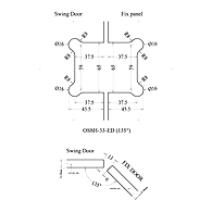 Ozone - Hinges &amp; Connectors-Edge Series - OSSH-33-ED-PSS