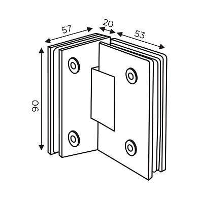 Ozone - Hinges &amp; Connectors-Edge Series - OSSH-44-ED-PSS-500359