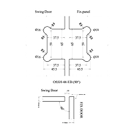 Ozone - Hinges &amp; Connectors-Edge Series - OSSH-44-ED-PSS