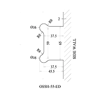 Ozone - Hinges &amp; Connectors-Edge Series - OSSH-55-ED-SSS