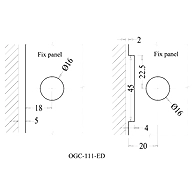 Ozone - Hinges &amp; Connectors-Edge Series - OGC-111-ED-PSS