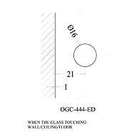 Ozone - Hinges &amp; Connectors-Edge Series - OGC-444-ED-PSS