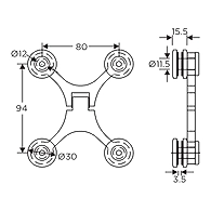 Ozone - Point Fixed Shower Fittings - OPSH-22-PSS