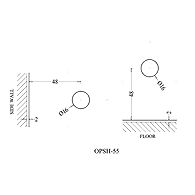 Ozone - Point Fixed Shower Fittings - OPSH-55-PSS