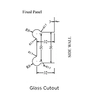 Ozone - Shower Hinge for 6-8 mm Glass-Edge Series - OSSH-5-ED
