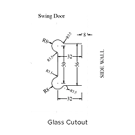 Ozone - Shower Hinge for 6-8 mm Glass-Edge Series - OSSH-1-ED