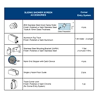 Ozone - Sliding Shower Screens - OSSL.SYS.90.1E 1.65mx2 CP