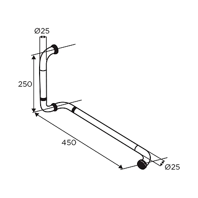 Ozone - Towel Bars with Handles - OGH-TB-3 SWAN BLUE-PSS-500413