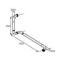 Ozone - Towel Bars with Handles - OGH-TB-3 SWAN CLEAR-SSS