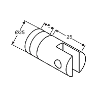 Ozone - Bracket Shelf Holders - OBSH-25-GL-SSS