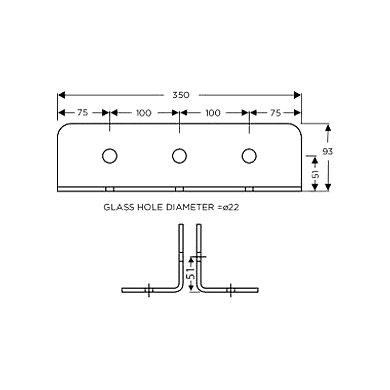 Ozone - Fin Plates - OSP-FP-350-SSS-1