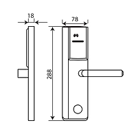 Ozone - Software Based Hotel Door Lock - OZEL-RF-VII-444 R/L
