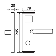 Ozone - Software Based Hotel Door Lock - OZEL-RF-VII-555 R/L