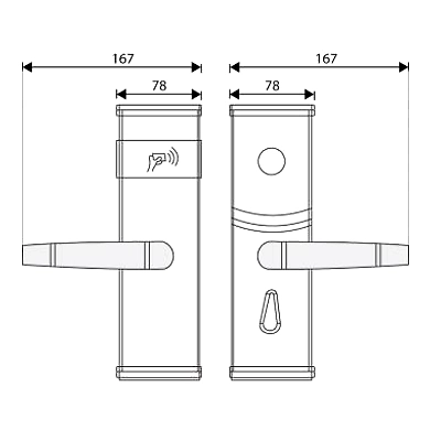 Ozone - Software Based Hotel Door Lock - OZEL-RF-111 R/L-V10-1