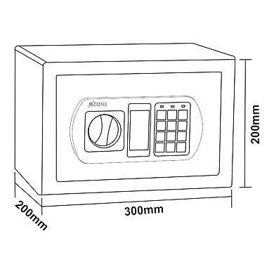 Ozone - Home &amp; Office Safes - OES-BAS-10 GREY-500958