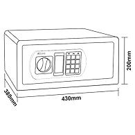 Ozone - Home & Office Safes - OES-BAS-22 GREY