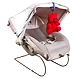 BABE COMFORT 12 In 1 Musical Carry Cot Cum Bouncer With Storage Box - Brown (Print May Vary)-21-sm