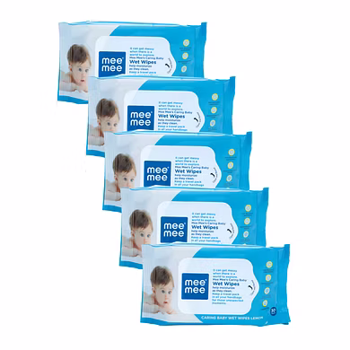 Caring Baby Wipes with Aloe Vera &amp; Lemon-5-1