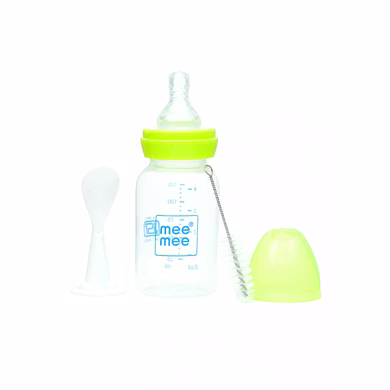 Premium Baby Feeding Bottle with Spoon (125ml)-125 ml-1
