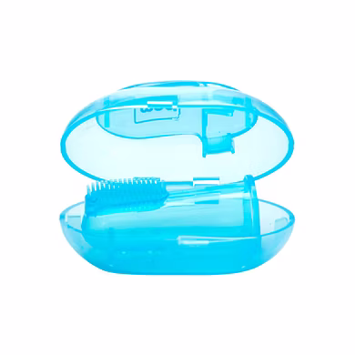 Unique Wide Bristles Tooth &amp; Gum Cleaning Finger Brush with Storage Case-1