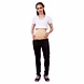 Maternity Pants With Tummy Support Rib &amp; Pockets-2-sm